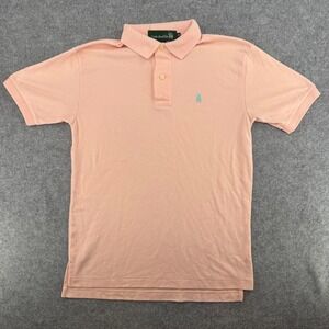 VTG Knights of the Round Table Polo Shirt Mens Medium Peach Single Stitch EUC